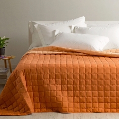 Copriletto una piazza e mezza Caleffi Modern Arancio