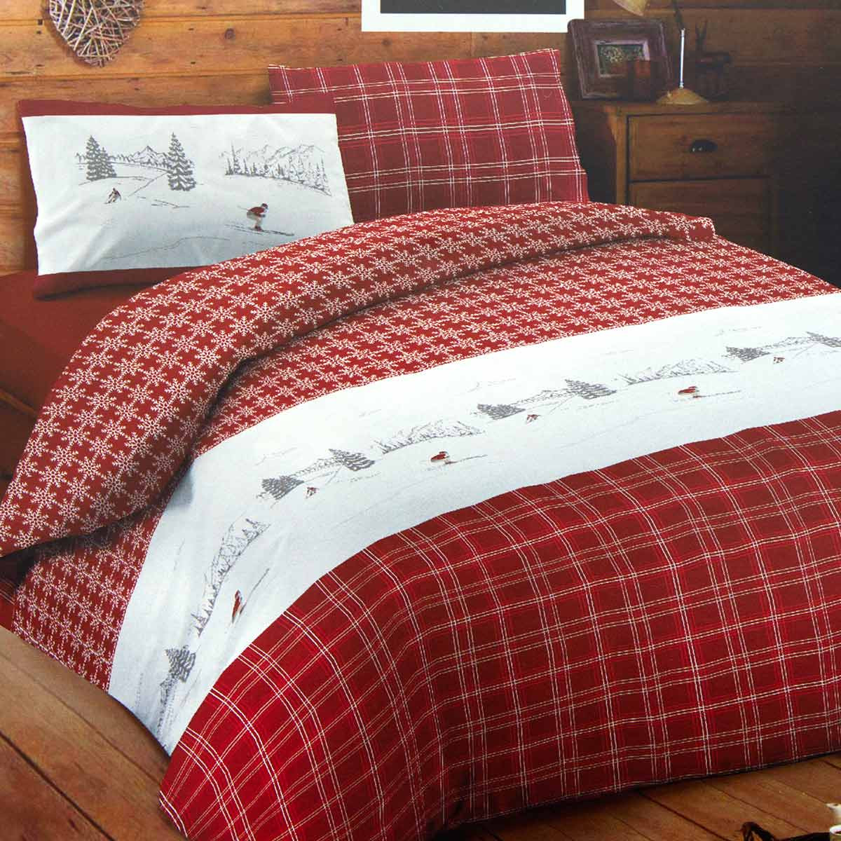 Dove Comprare Copripiumino.Copripiumino Piazza E Mezza Daunex Montblanc Rosso Casadasogno