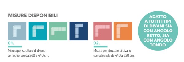 Copridivano angolare Genius Suit Esempi Modelli