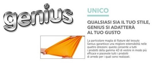 Copridivano angolare Genius Suit tessuto 4D