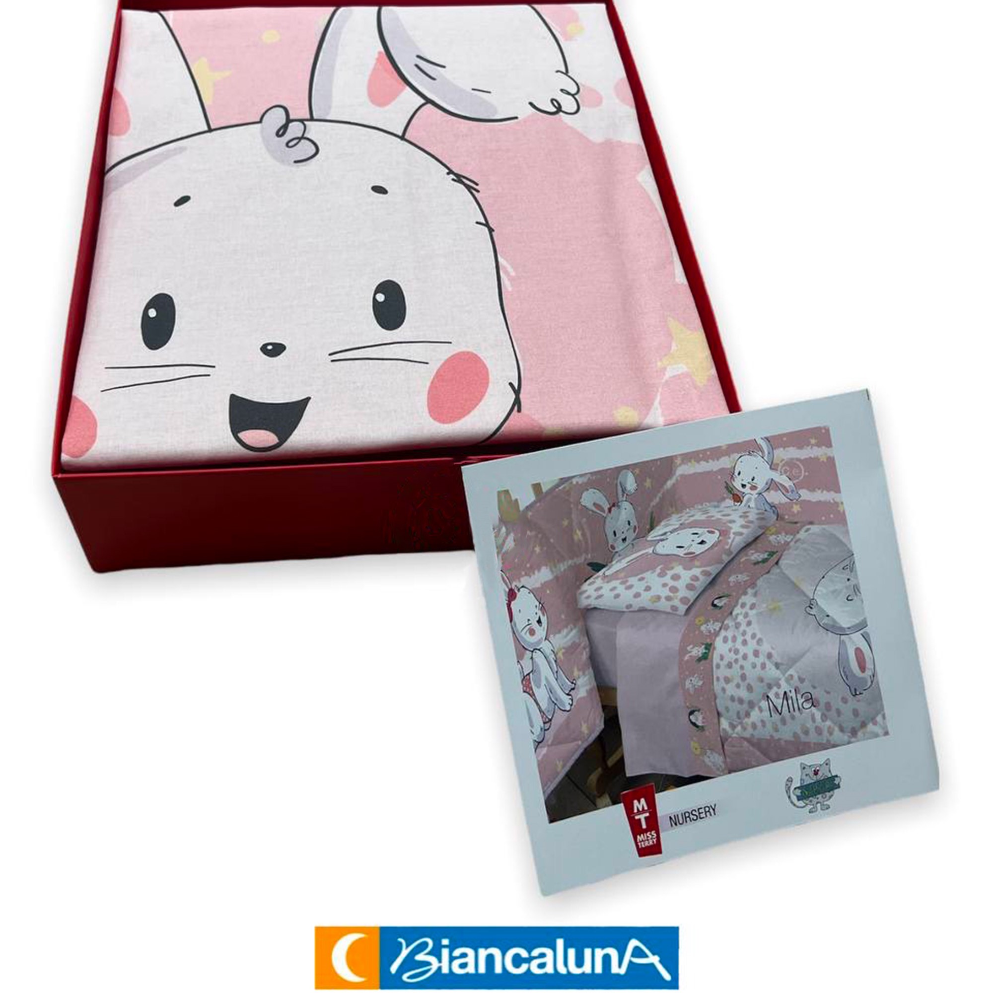 Lenzuola per lettino Biancaluna Mila